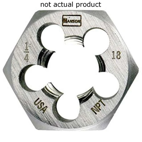 Irwin 1/8-27 NPT HCS Hexagon Taper Pipe Die (6702)