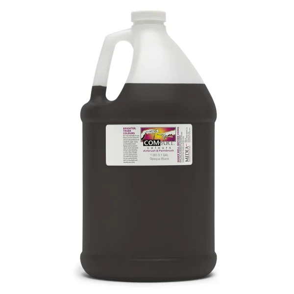 Iwata 1 Gallon Com Art Colours Acrylic Opaque Black (10015)