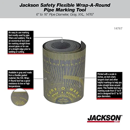 Jackson Safety Flexible Wrap-A-Round Pipe Marking, Gray, XXL (14767) — product image 2