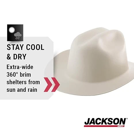 Jackson Safety White Western Cowboy Hard Hat (19500) — product image 2