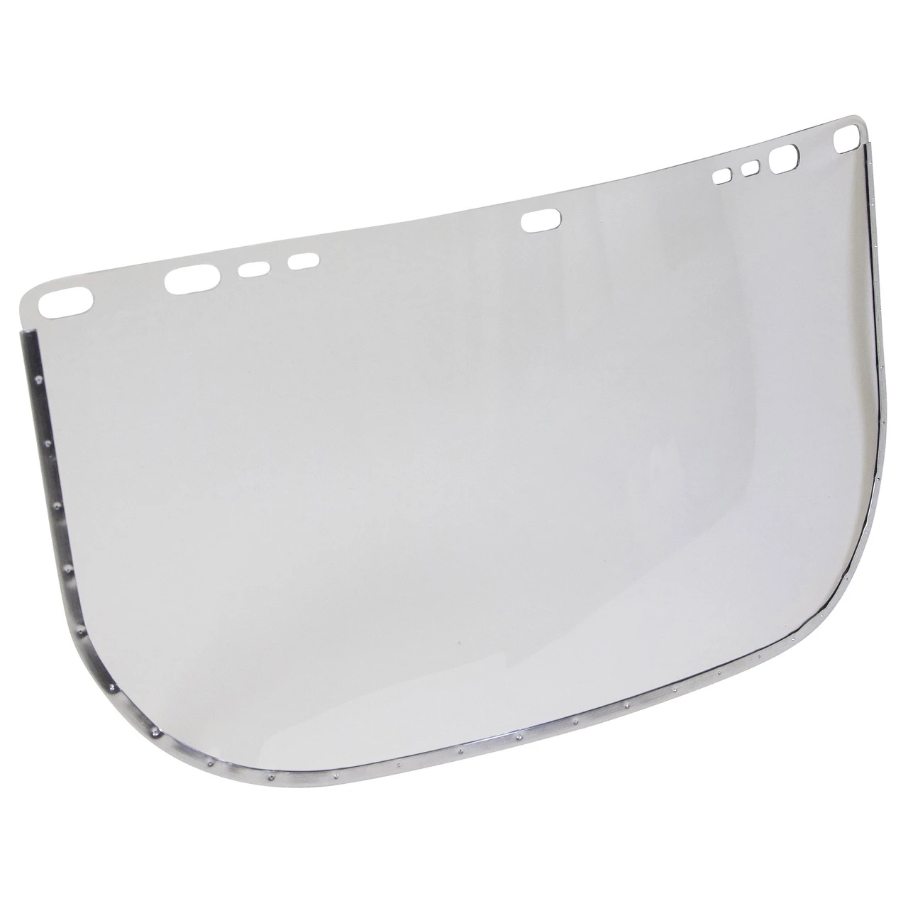 Jackson replacement clear face-shield window with bound lower edge and slotted upper mounting holes