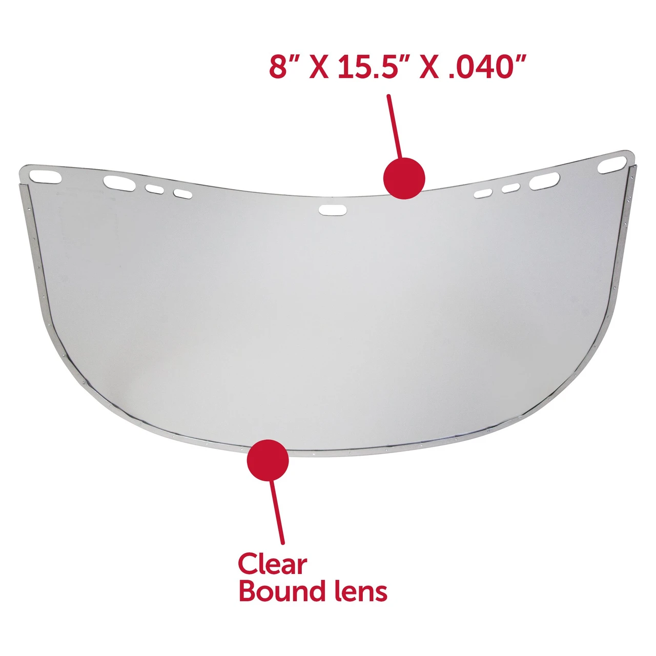 Jackson Safety Face Shield Window, 8" x 15.5", for Headgear (29052) — product image 2