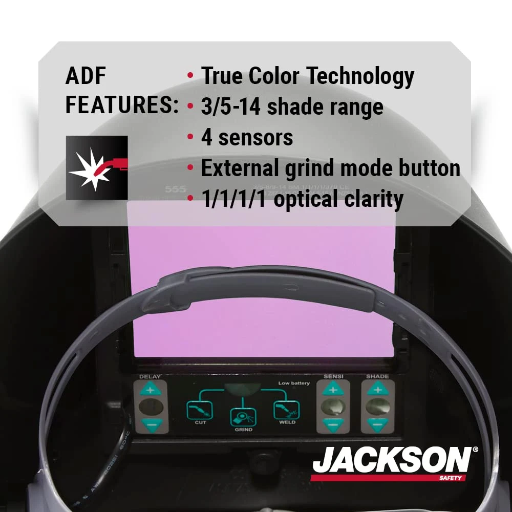 Jackson Safety TRANSLIGHT 555+ Auto Darkening Welding Helmet (46250) — product image 2