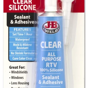 JB Weld 31310 Clear RTV Acetoxy Silicone Sealant - 3 Oz.