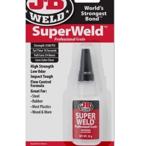 JB Weld 33120 Professional Grade Super Glue, 20 Gram, Clear