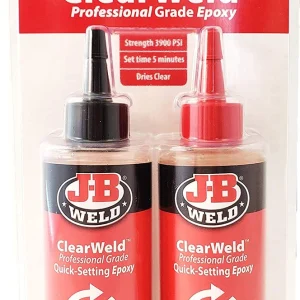 JB Weld 50240 ClearWeld Professional Grade Epoxy, Clear 8 oz.