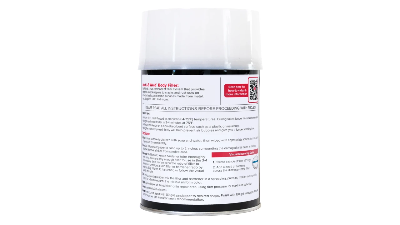 JB Weld Body Filler - Quart - Automotive & Home (40262) — product image 2
