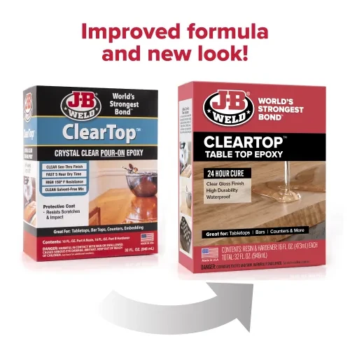 JB Weld Cleartop Pour-On Epoxy 32 Fl Oz (41032) — product image 2