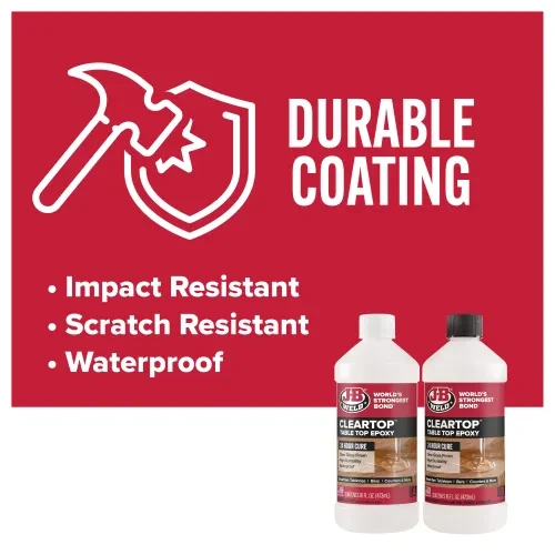 JB Weld Cleartop Pour-On Epoxy 32 Fl Oz (41032) — product image 4