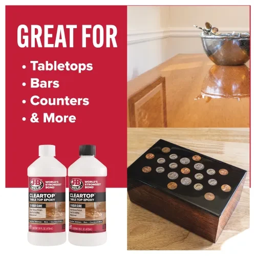 JB Weld Cleartop Pour-On Epoxy 32 Fl Oz (41032) — product image 5
