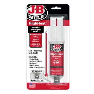 JB Weld High Heat Epoxy Syringe, Dark Grey (50197)