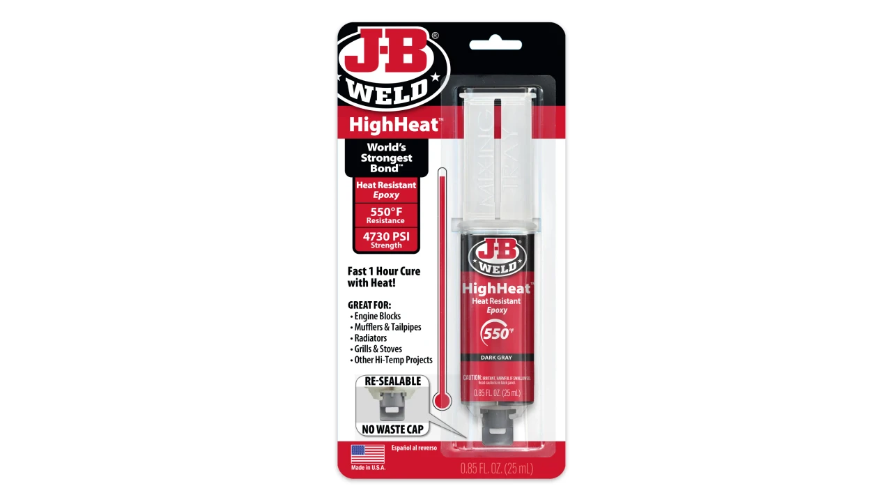 JB Weld High Heat Epoxy Syringe, Dark Grey (50197)