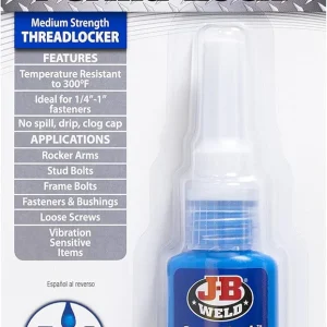JB Weld Perma-Lock Medium Strength Threadlocker - Blue - 13 Ml (24213)