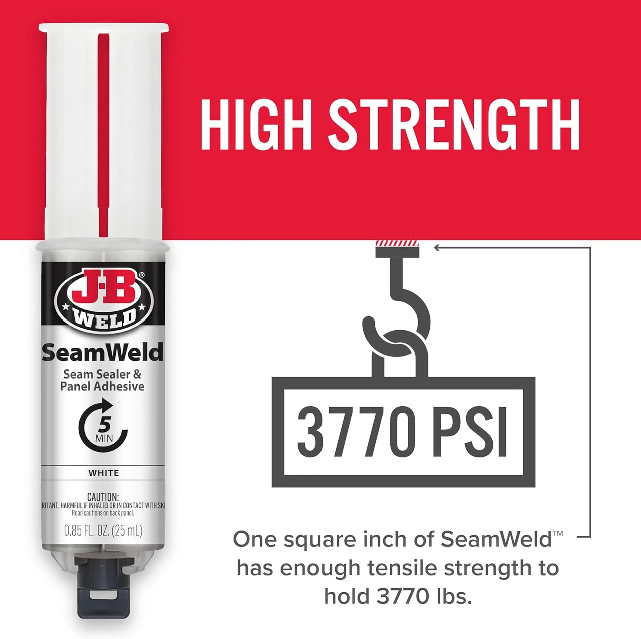JB Weld Seamweld Syringe - 25Ml, White (50178) — product image 2