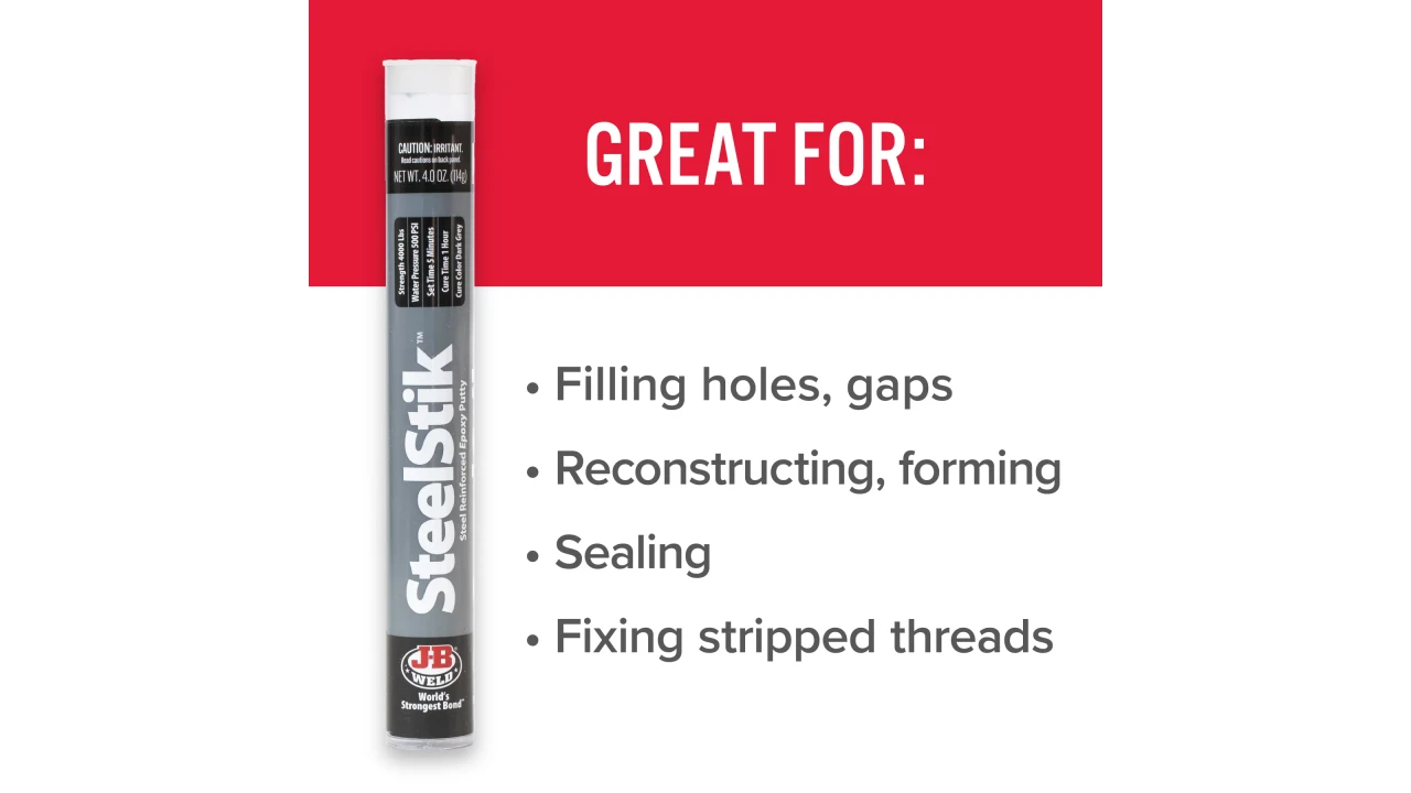 JB Weld Steelstik Epoxy Putty, 4 Oz. (8268U) — product image 2