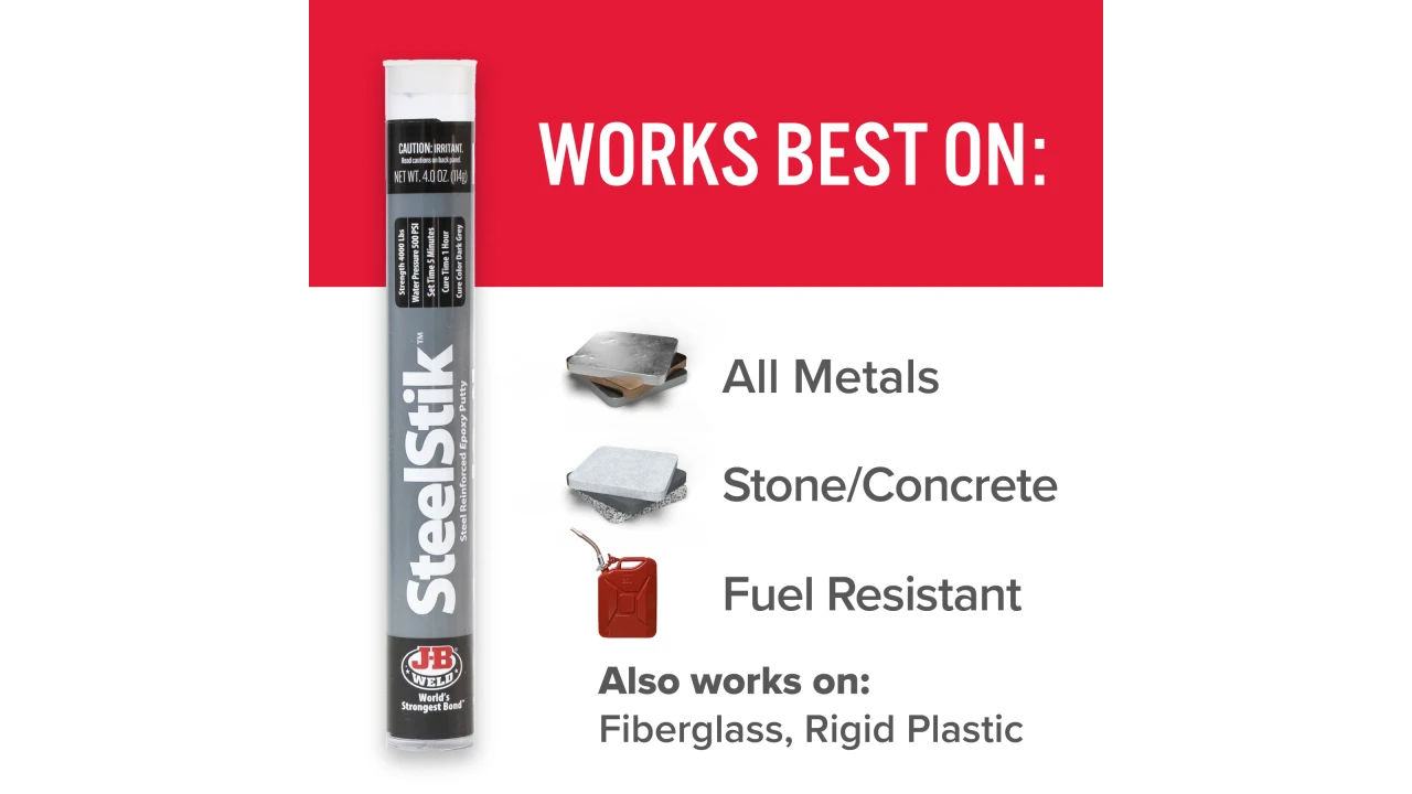 JB Weld Steelstik Epoxy Putty, 4 Oz. (8268U) — product image 3