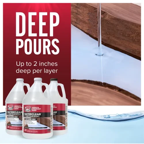 JB Weld Waterclear Pro Grade 2" Deep Pour Epoxy 384 Fl Oz (42384) — product image 2