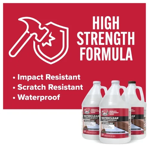 JB Weld Waterclear Pro Grade 2" Deep Pour Epoxy 384 Fl Oz (42384) — product image 3
