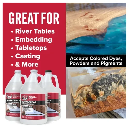 JB Weld Waterclear Pro Grade 2" Deep Pour Epoxy 384 Fl Oz (42384) — product image 5
