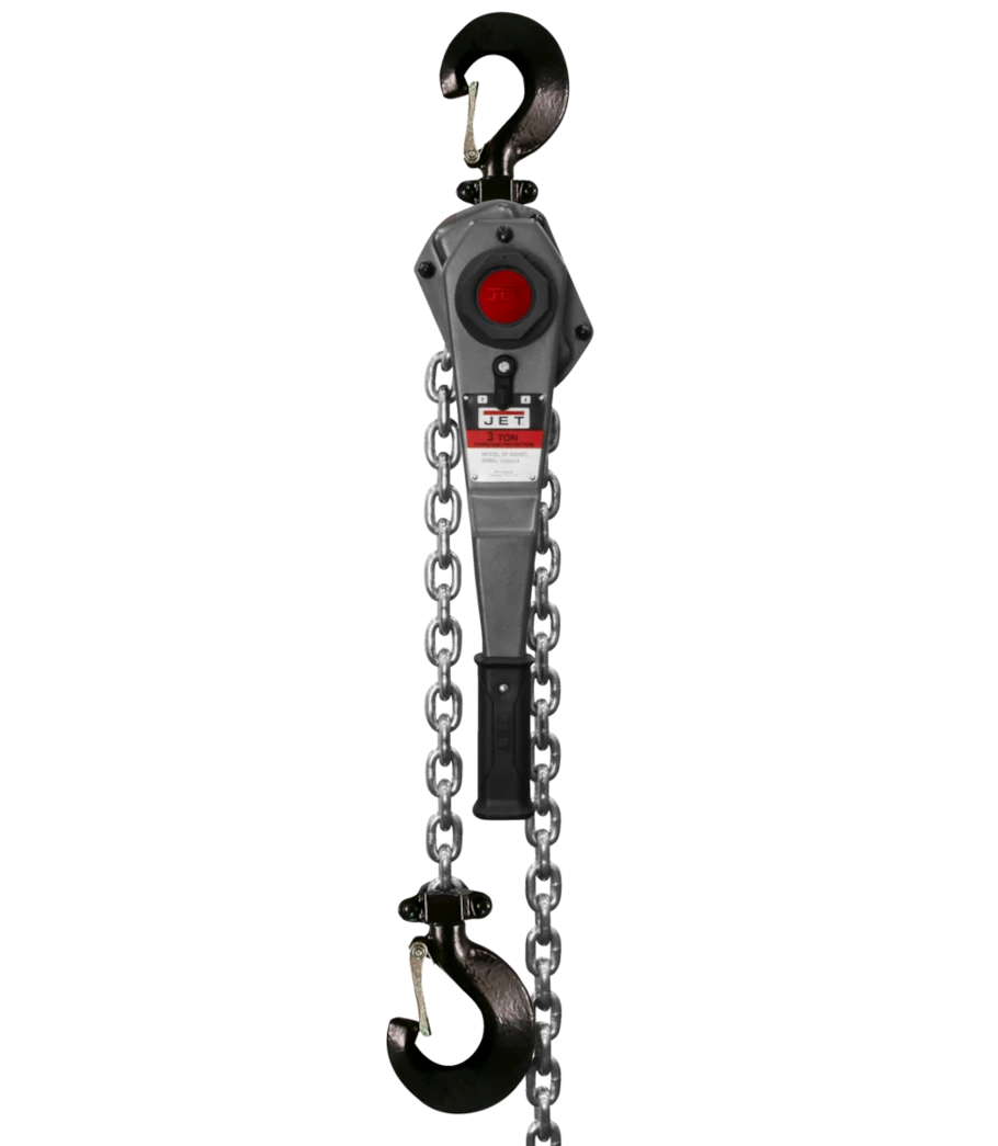 Jet 3T Lever Hoist 15'Lift w/Overload Protection & Ship Hooks (376902)