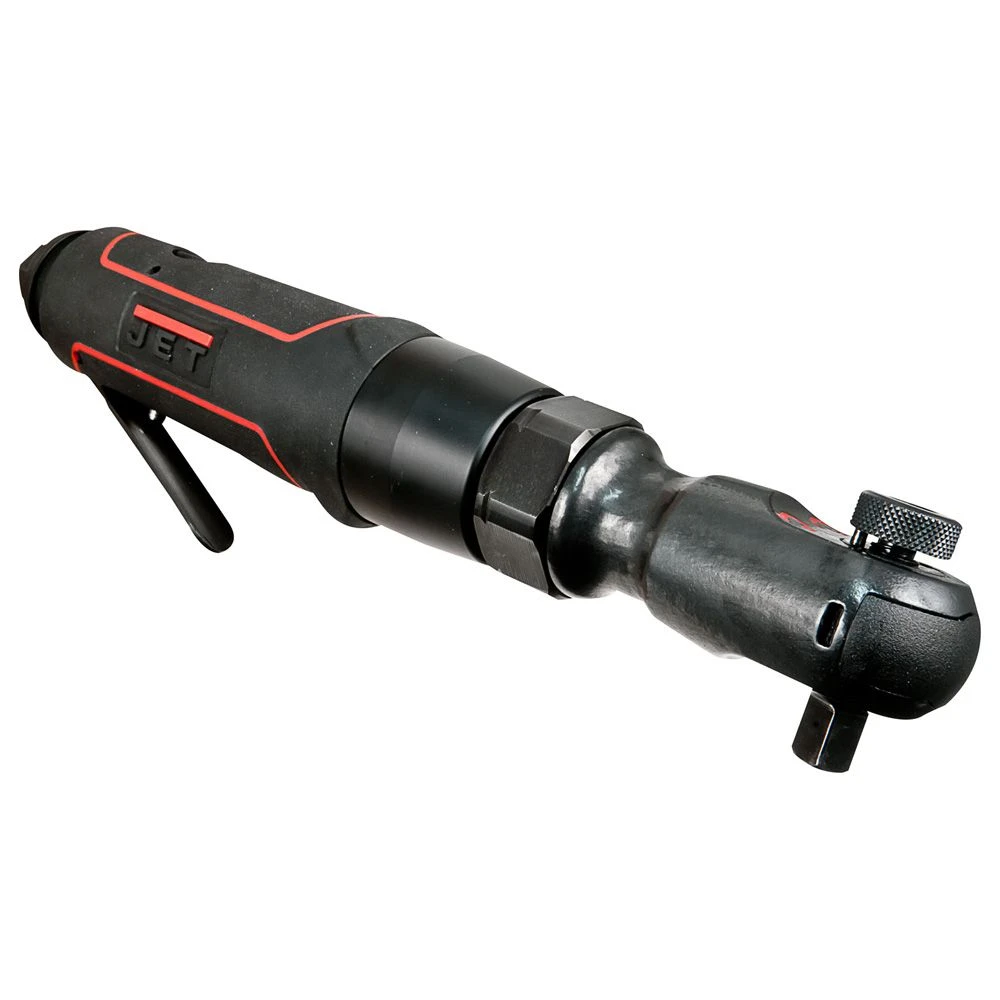 Jet JAT-322 impact air ratchet with black and red grip