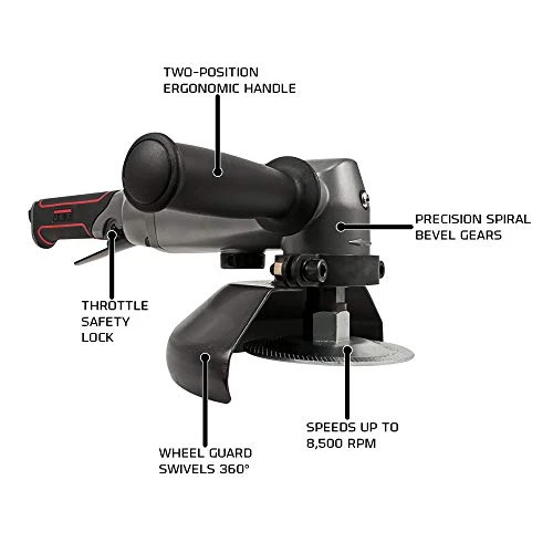 Jet 505452 JAT-452, 7-Inch Pneumatic Angle Grinder — product image 2