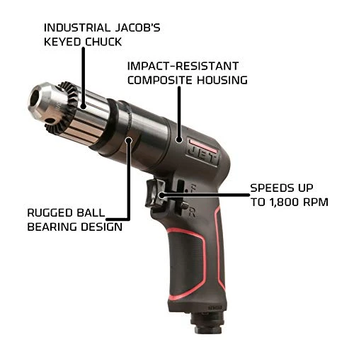 Jet 505620 JAT-620, 3/8-Inch Pneumatic Reversible Air Drill — product image 2