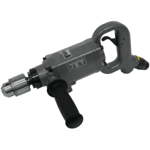 Jet pneumatic drill with Jacobs chuck, D-handle and side handle