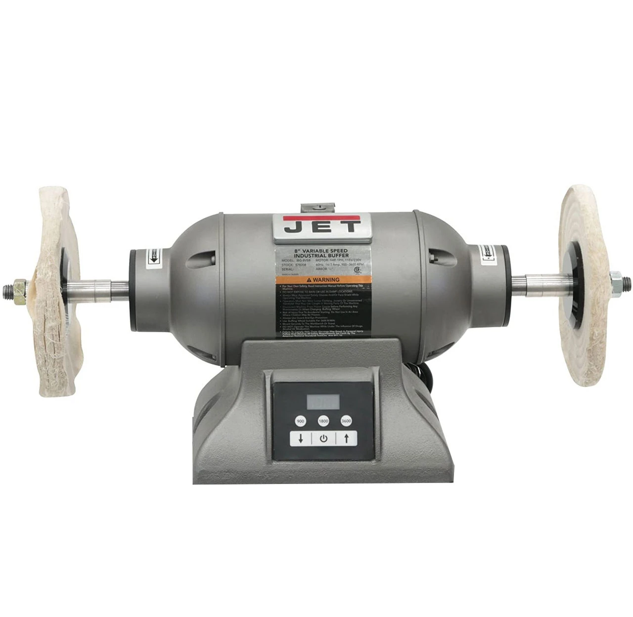 Jet IBG-8VSB 1HP 1PH 115V/230 8" VS Industrial Bench Buffer (578218)