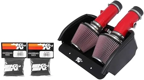 K&N Filters Typhoon Air Intake for Dodge Viper 8.4L V10 - Textured Red (KNN69-2527TTR)