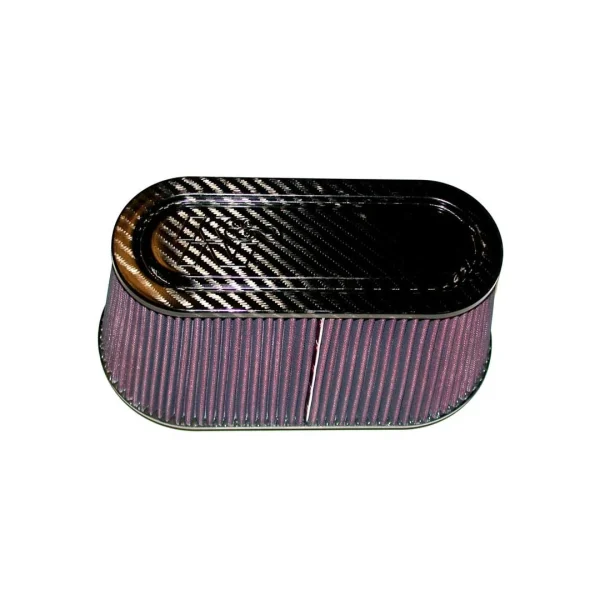 K&N Filters Universal Air Filter - 3-7/8" FLG x 12"x6" B x 9-15/16"x3-15/16" T x 6" H - Carbon Fiber Top/Base (KNNRP-5115)