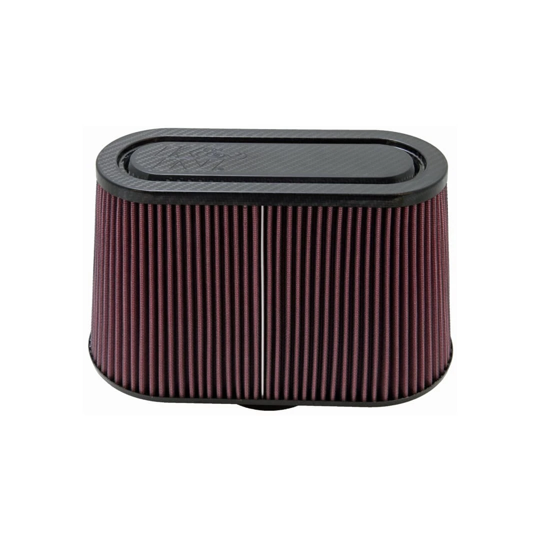 K&N Filters Universal Air Filter - 3-7/8" FLG x 12"x6" B x 9-15/16"x3-15/16" T x 7" H - Carbon Fiber Top/Base (KNNRP-5103)