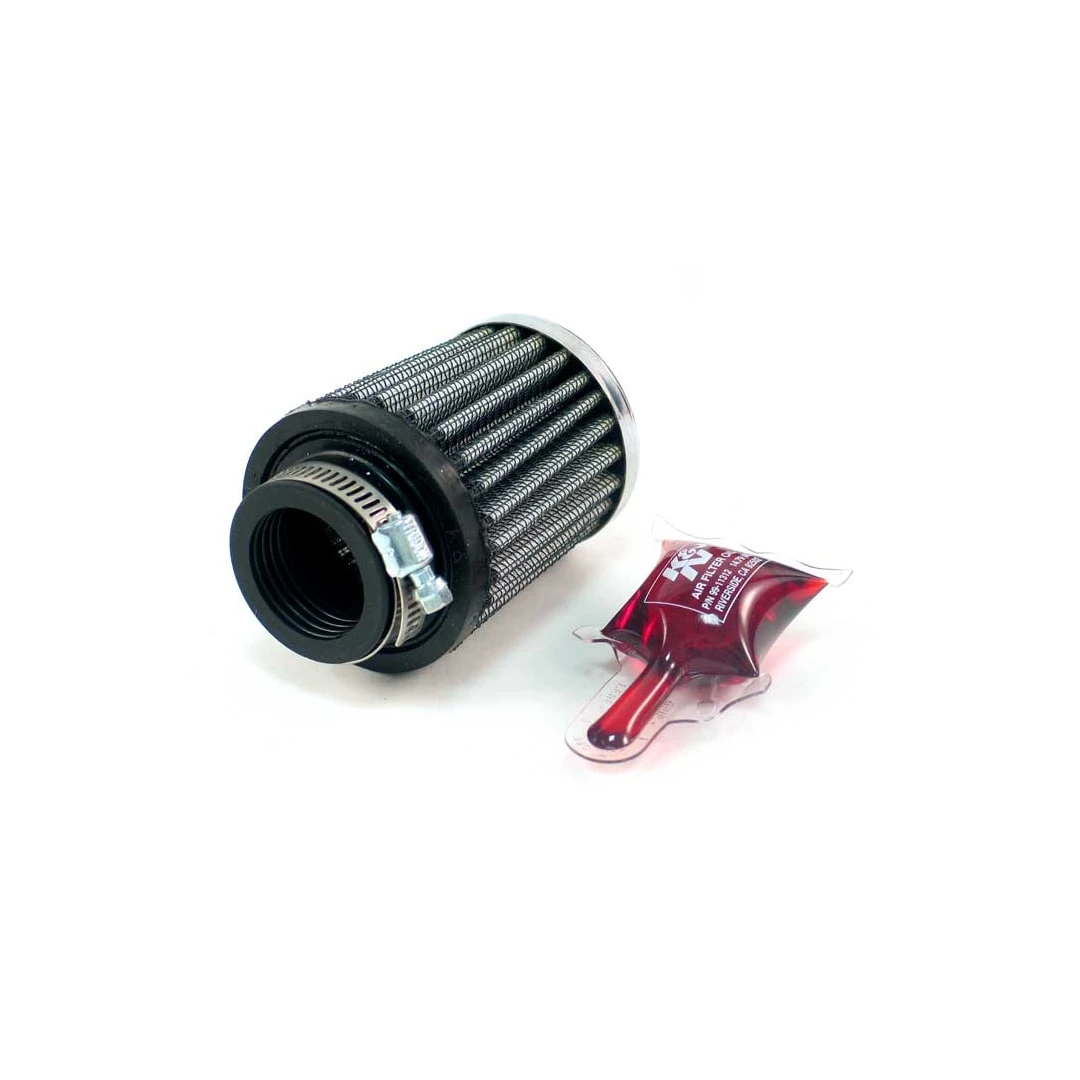 K&N Filters Universal Chrome Air Filter - 1-1/8" FLG x 2-1/4" B x 2" T x 2-1/2" L (KNNRC-2540)