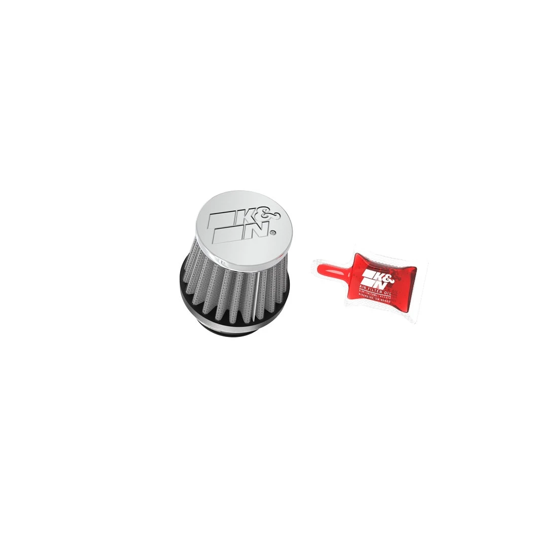 K&N Filters Universal Chrome Air Filter 1-3/8" Flange x 2-1/2" B x 2" T x 2-1/4" H (KNNRC-0790)