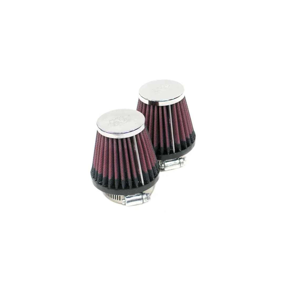 K&N Filters Universal Chrome Air Filter - 2-1/4" FLG x 3-1/2" B x 2" T x 4" H - 2 Per Box (KNNRC-1252)