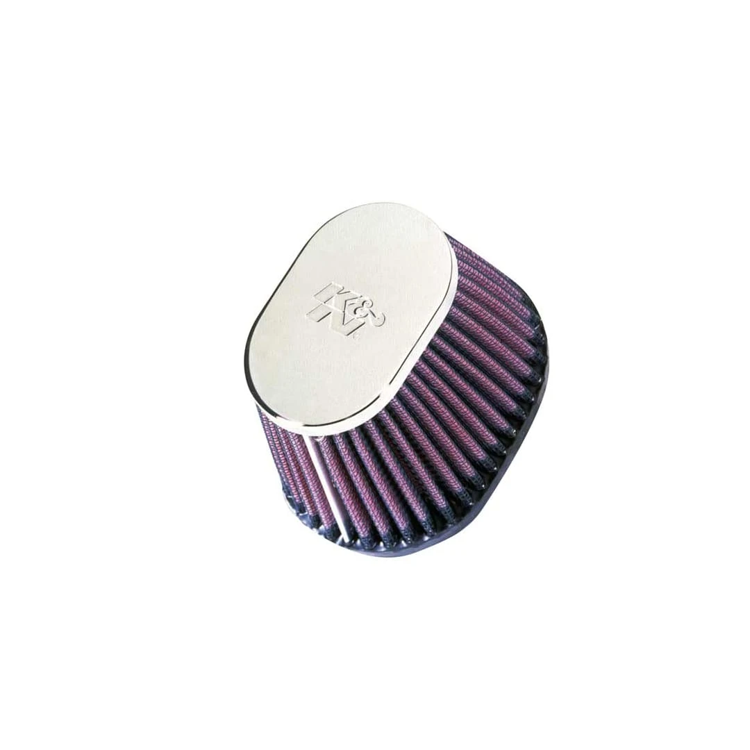 K&N Filters Universal Chrome Air Filter - 2-1/8" FLG x 4"x3" B x 3"x2" T x 2-3/4" H (KNNRC-0981)