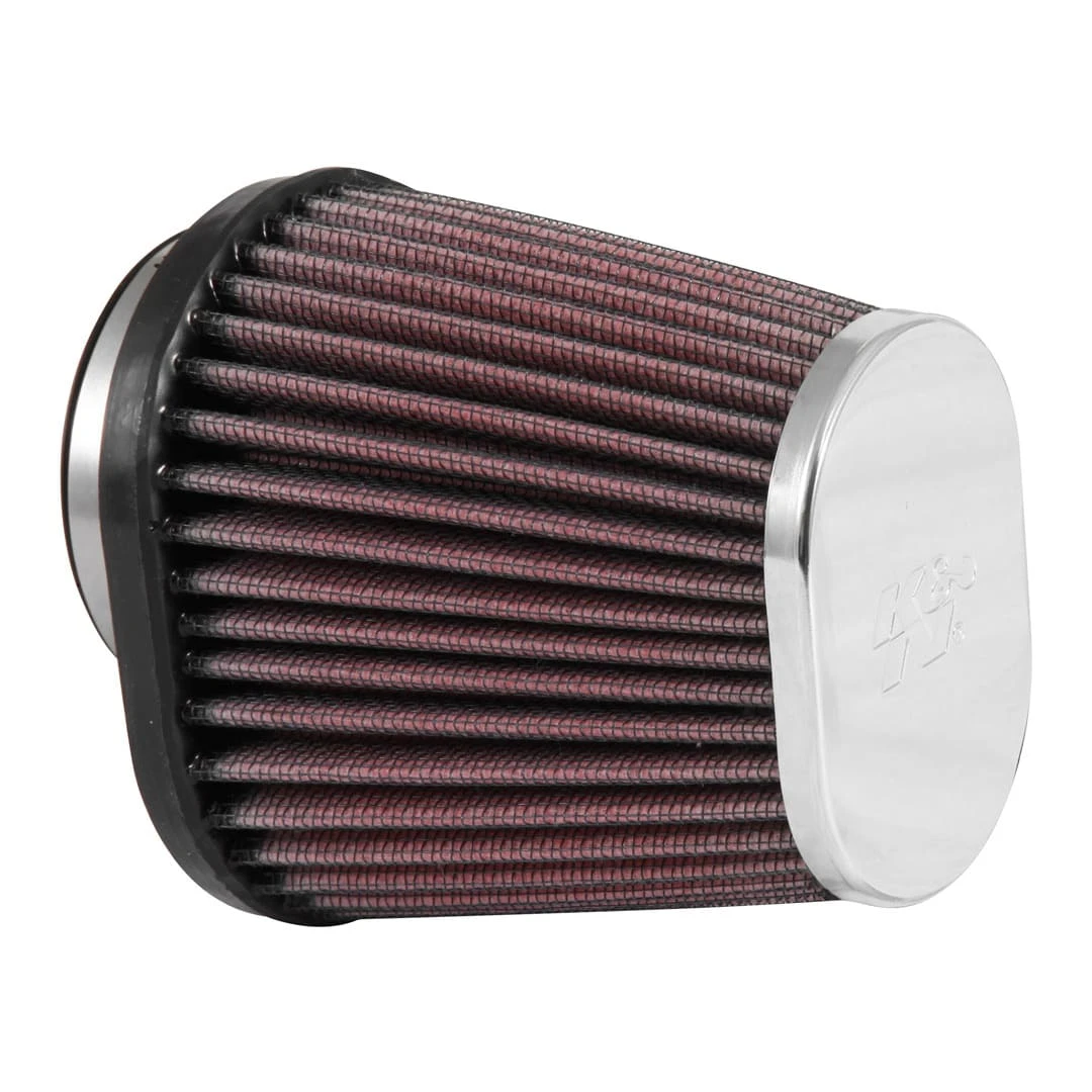 K&N Filters Universal Chrome Air Filter - 2-1/8" O/S FLG, 4 X 3" B, 3 X 2" T, 4" L (KNNRC-2890)