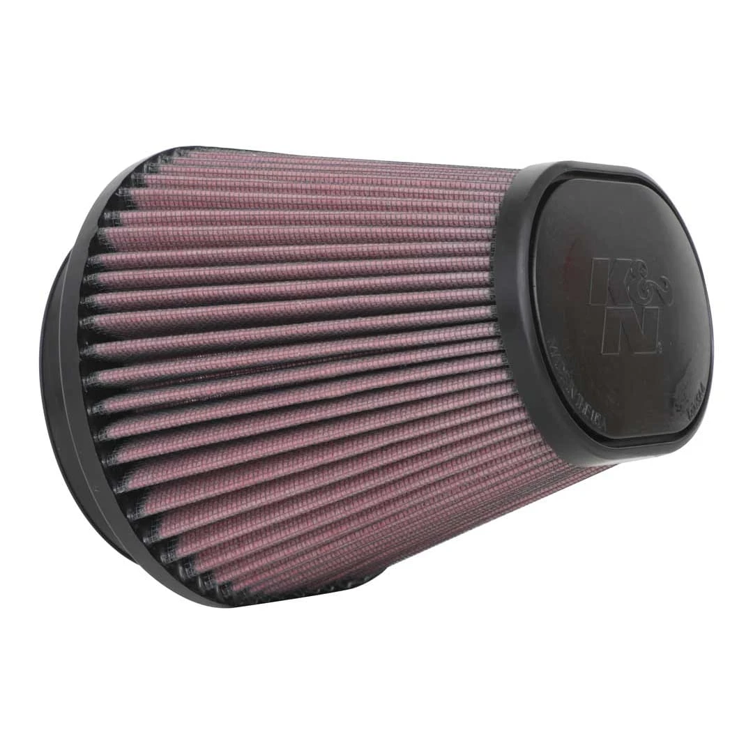 K&N Filters Universal Clamp-On Air Filter - 3.93" ID - Oval Tapered - Red (KNNRU-70031)