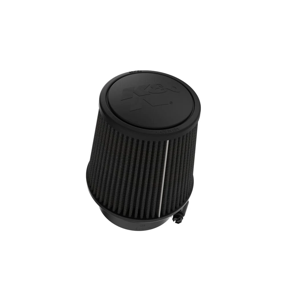 K&N Filters Universal Clamp-On Air Filter - 4" ID x 4.625" OD - Tapered Conical - Black (KNNRU-3113HBK)