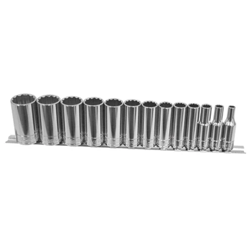 K-Tool Chrome Socket Set 3/8" Drive 12-Point Deep 13 Pc (22401)
