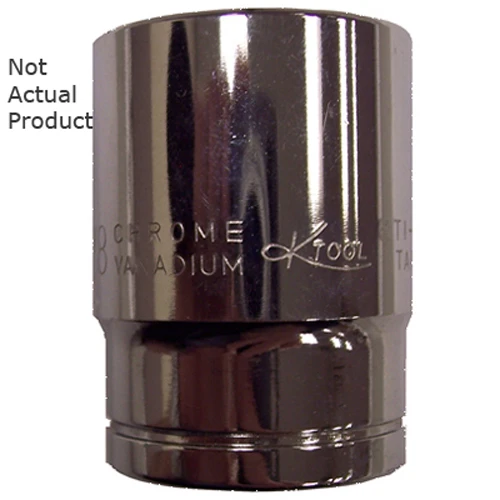K-Tool Chrome Socket 1/2" Drive 7/16" 6-Point Shallow (23114)