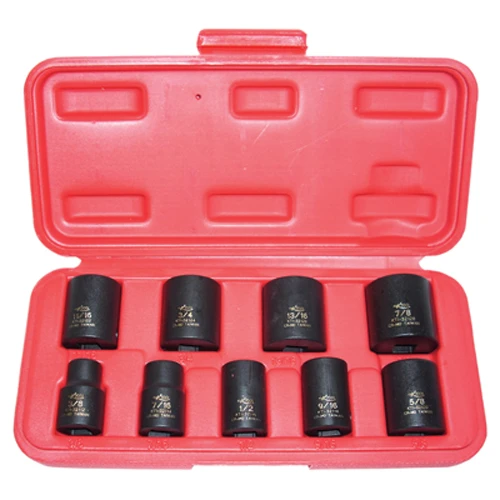 K Tool 3/8" Drive 9-Pc Impact Socket Set 6-Point Shallow (32100)
