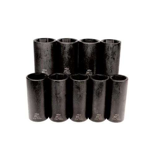 K-Tool 1/2" Drive 9-Pc 6-Point Deep Impact Socket Set 22-30mm (38201)