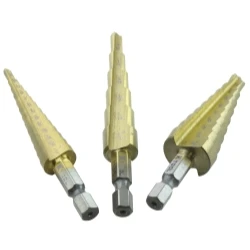 K-Tool 3-Piece Step Drill Bit Set High Speed Steel SAE (71233)