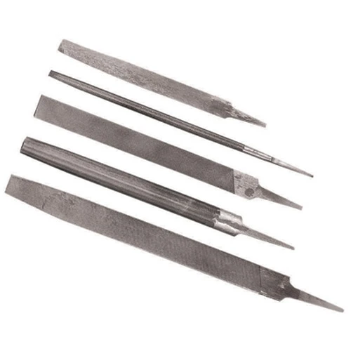 K Tool 5-Piece File Set With Mill, Bastard, Round Files (72505)