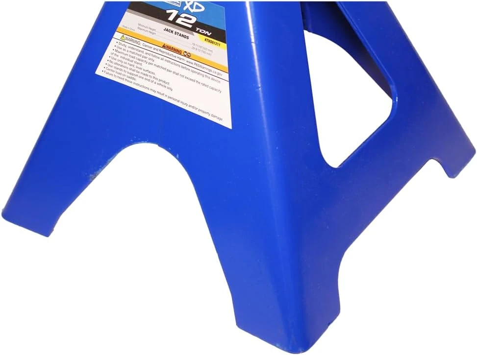 K Tool 12 Ton Jack Stands, Adjustable 19.7-29.2 In, Pair (XD61211) — product image 2