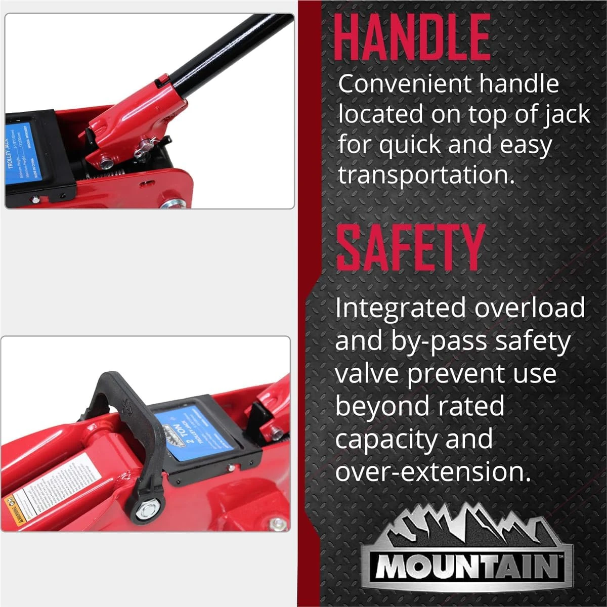 K Tool International 2 Ton Automotive Trolley Floor Jack (TH22007) — product image 4