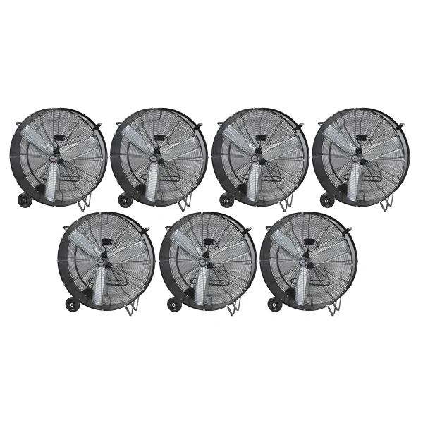 K Tool Direct Drive Drum Fan 30" Pallet of 7 Yellow (77735-PL7)