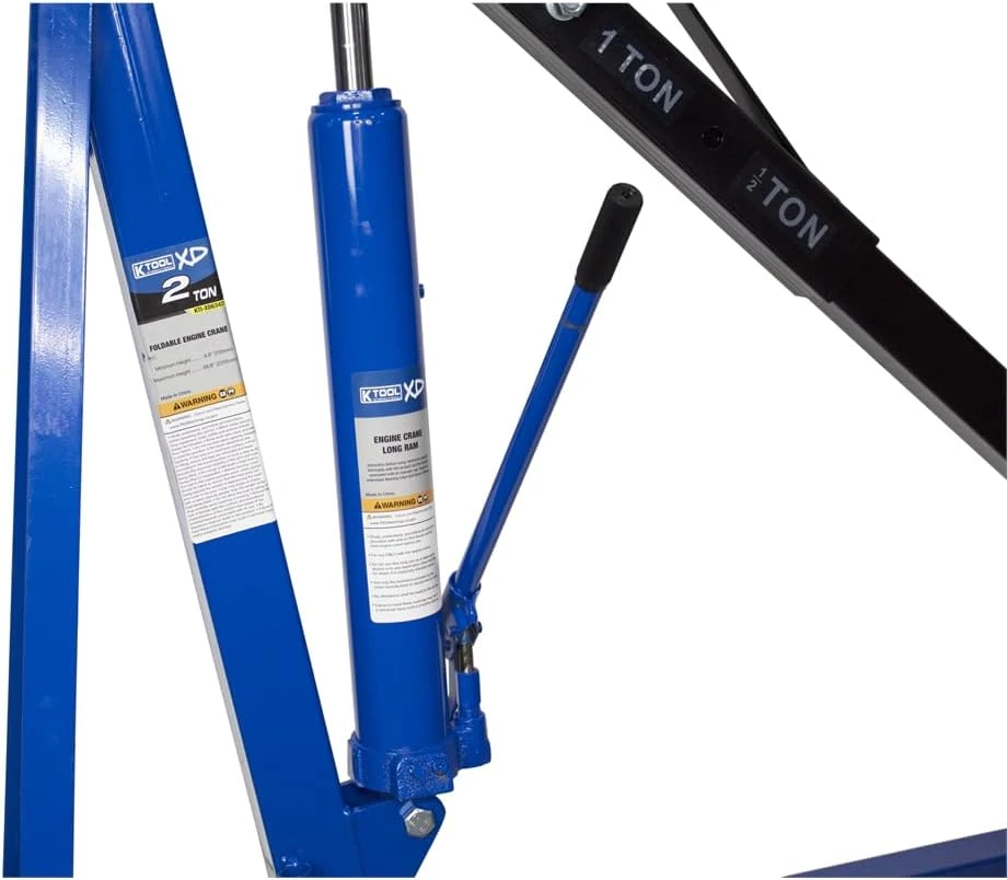 K Tool Foldable Engine Crane 2,000 Lbs Lift Range 86.5" (XD63421) — product image 2