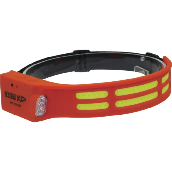 K Tool Headlight with Motion Sensing Side Flashlight – 600 Lumen, Flexible (CED6466-ISN)